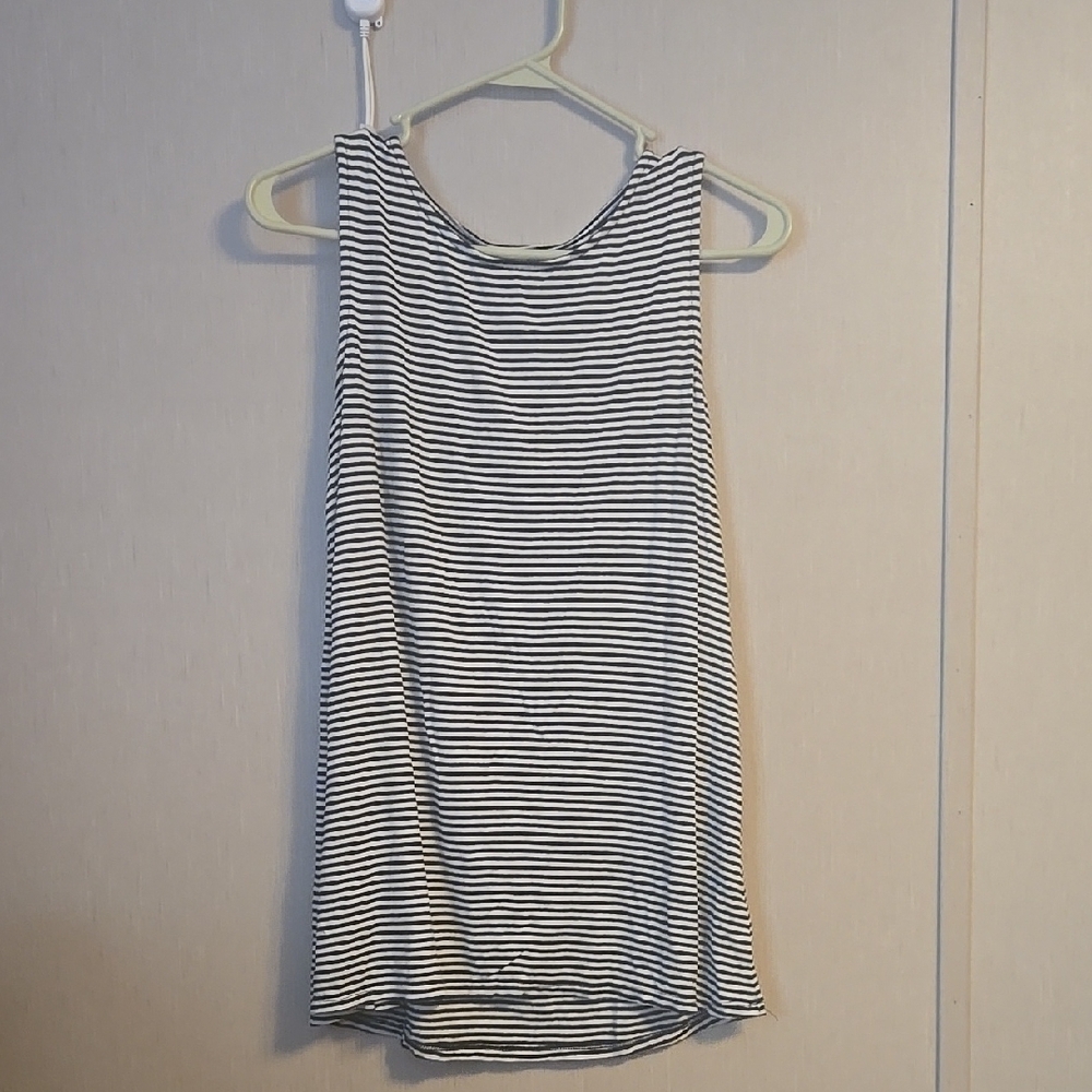 Black and White Striped Tank Top